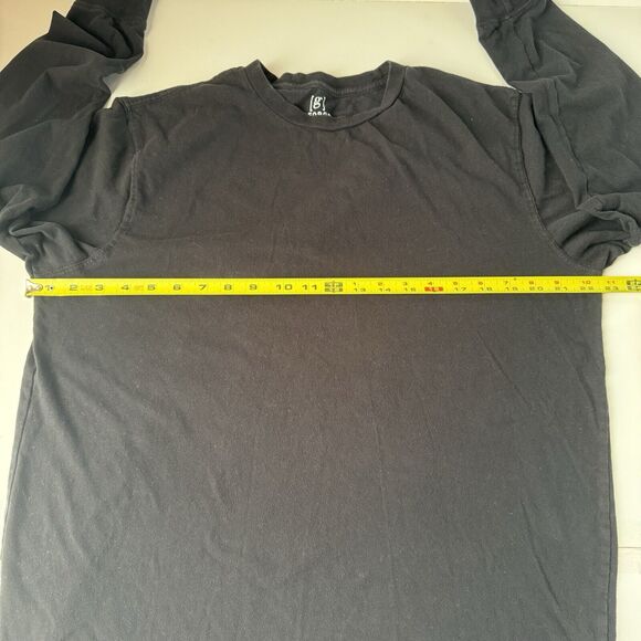 G George Men's Long Sleeve Crew Neck Tee Black Large - Picture 4 of 10